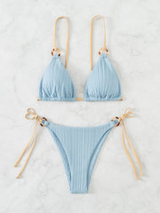 Düz Renkli Askılı Bikini