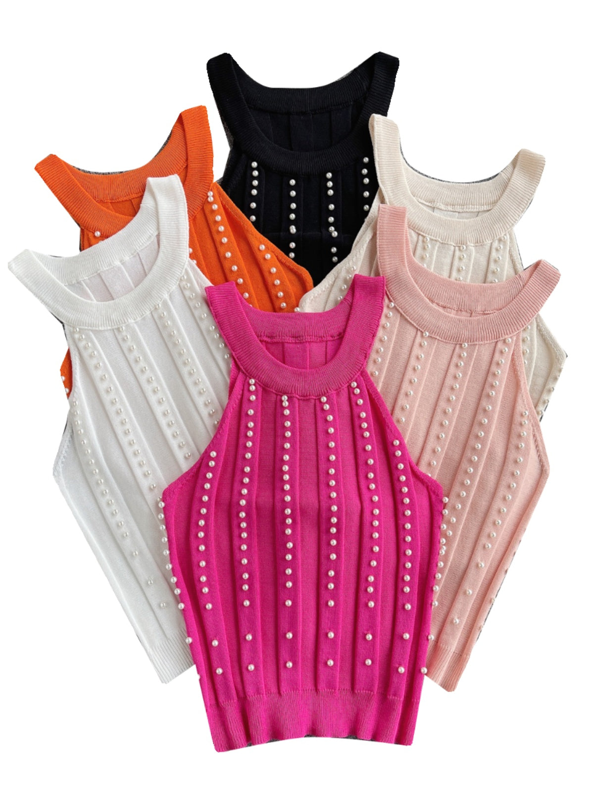 Şık Boncuklu Halter Örgü Korse