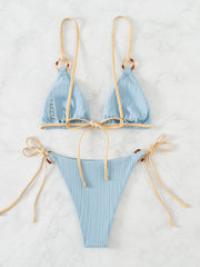 Düz Renkli Askılı Bikini