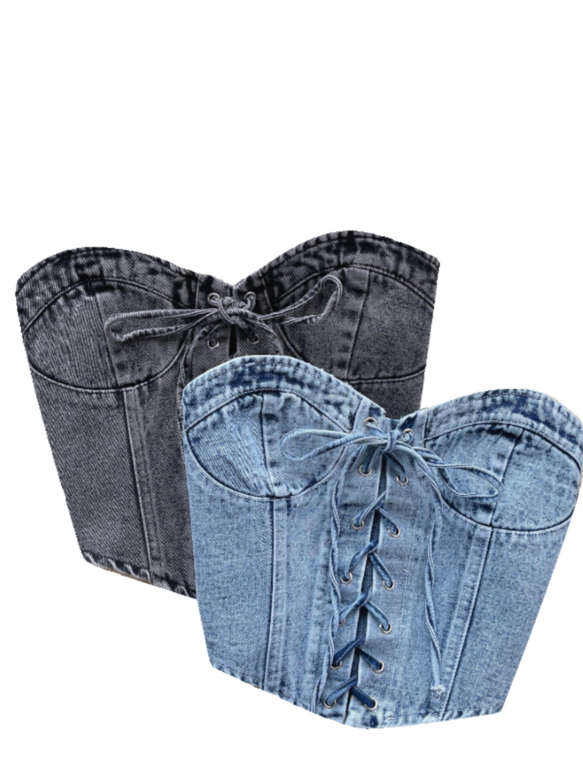 Hottie Dantel Detaylı Kısa Denim Üst