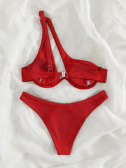 Tek Omuzlu Yarık Bikini