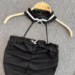 Seksiy Backless Derin Yaka Atlet