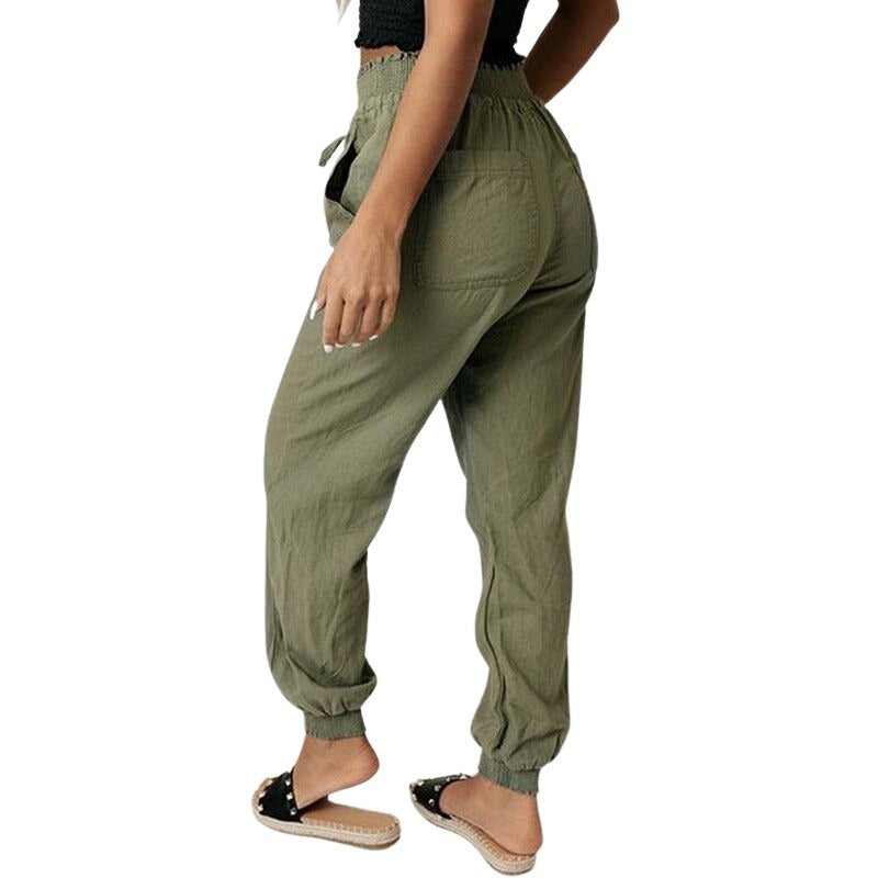 Bayleigh | Kadınlar için Kordonlu Rahat Harem Pantolonu