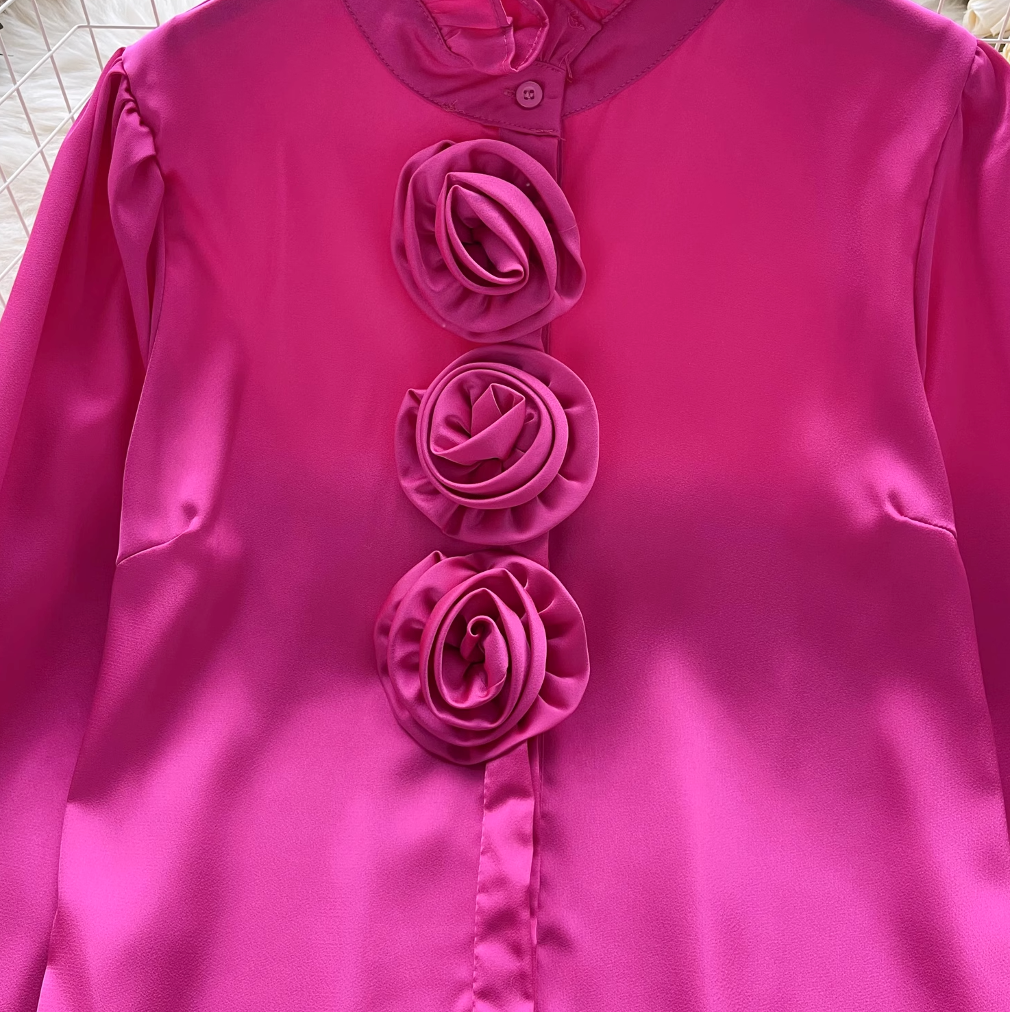 Volanlı Yaka Flared Sleeve Gömlek