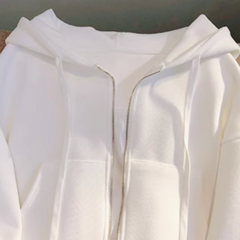 Basit Tasarım Çekmeli Kapüşonlu Sweatshirt