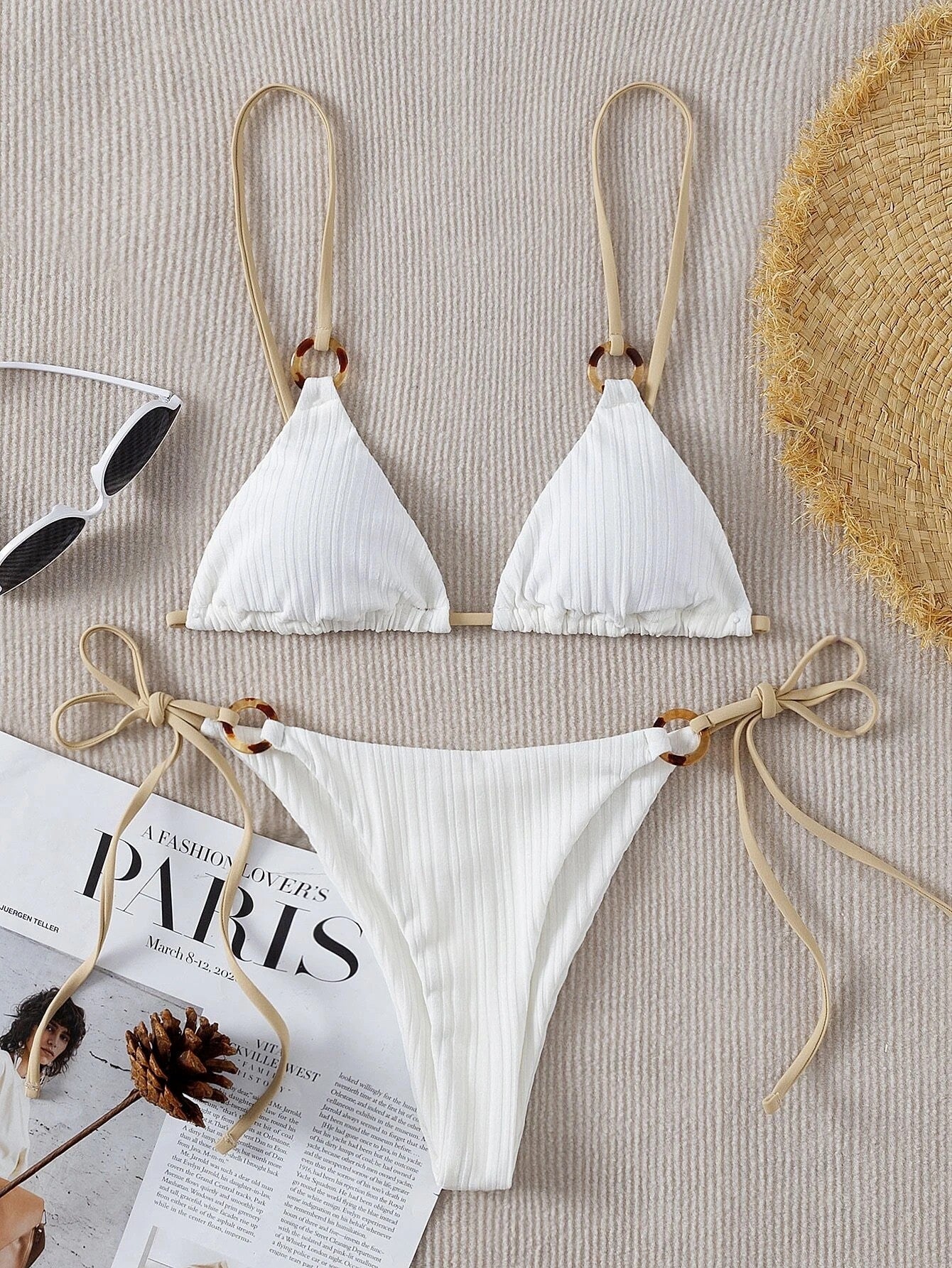 Düz Renkli Askılı Bikini