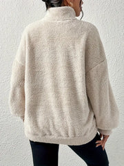 Teddy-Sweatshirt Fermuarlı