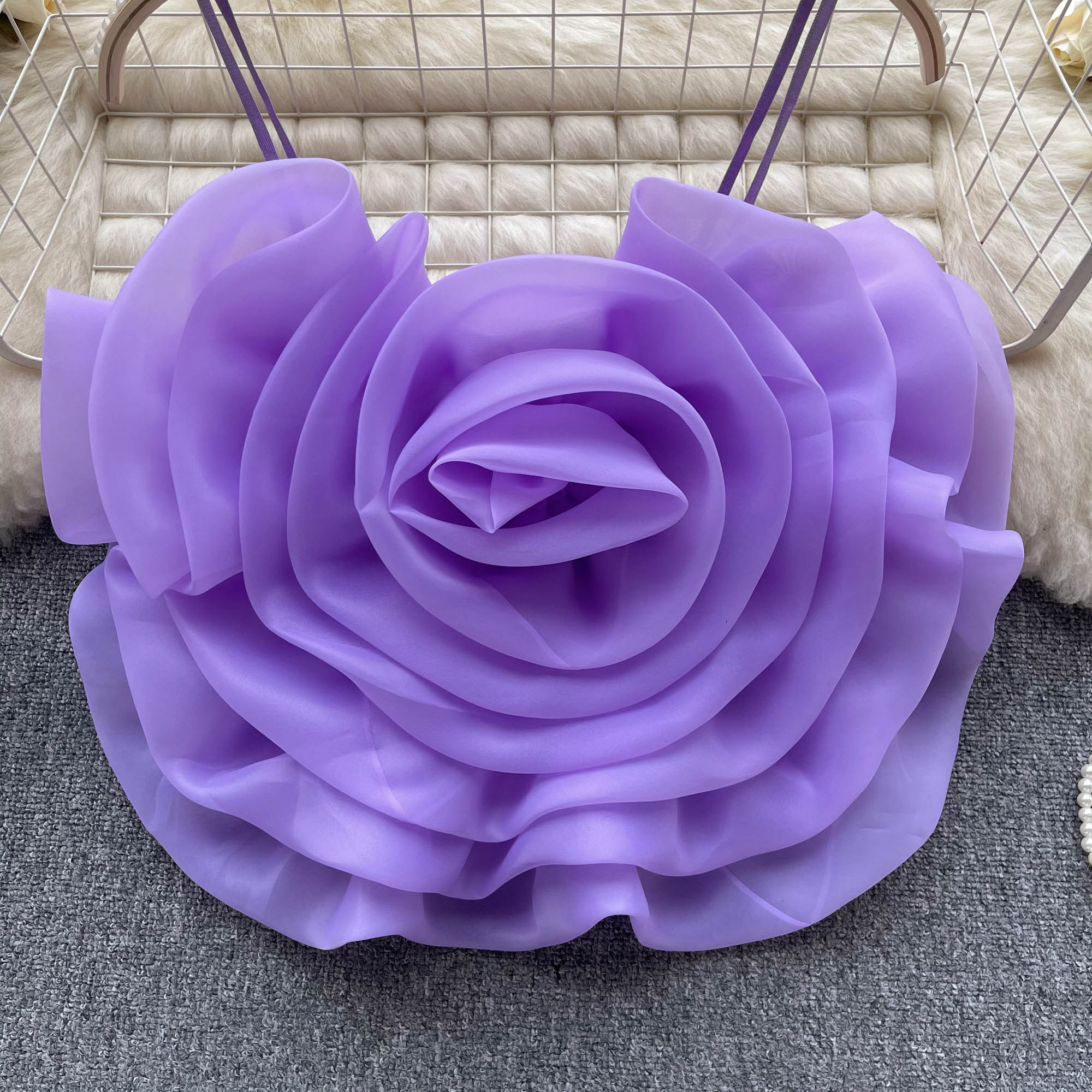 Niche Organza 3D Çiçekli Atlet