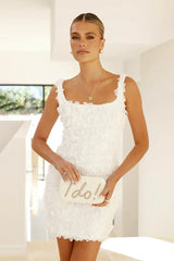 I DO Pailletten-Clutch - Altın/Beyaz