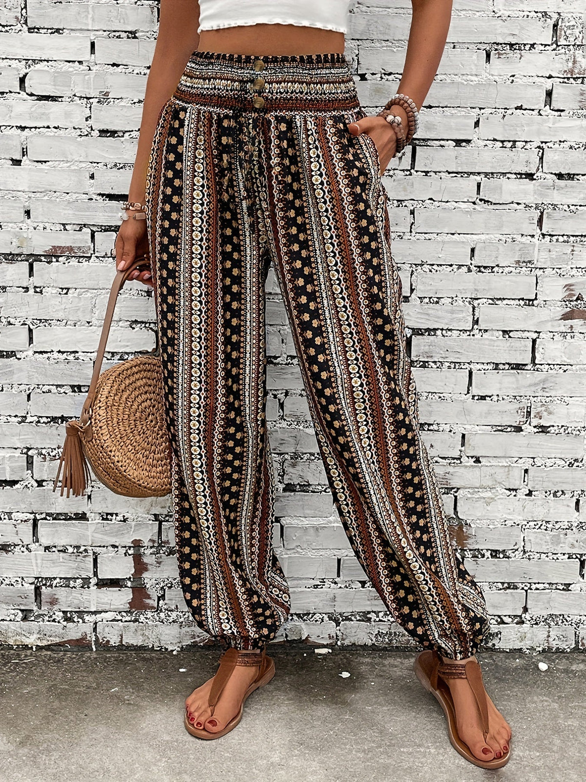 Marit | Etnik Grafik Boho Pantolon