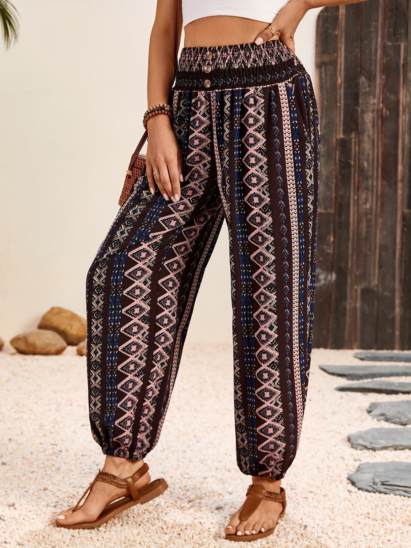Marit | Etnik Grafik Boho Pantolon