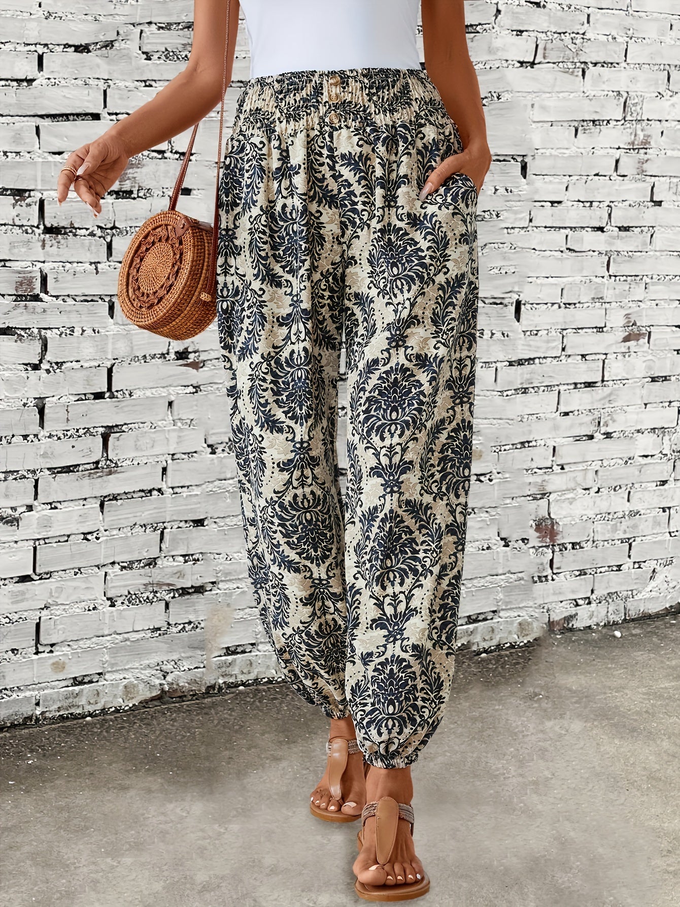 Marit | Etnik Grafik Boho Pantolon