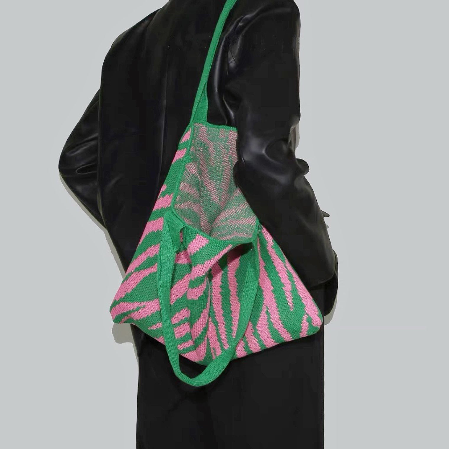 Zebra Desenli Alışveriş Çantası