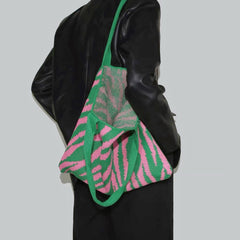 Zebra Desenli Alışveriş Çantası