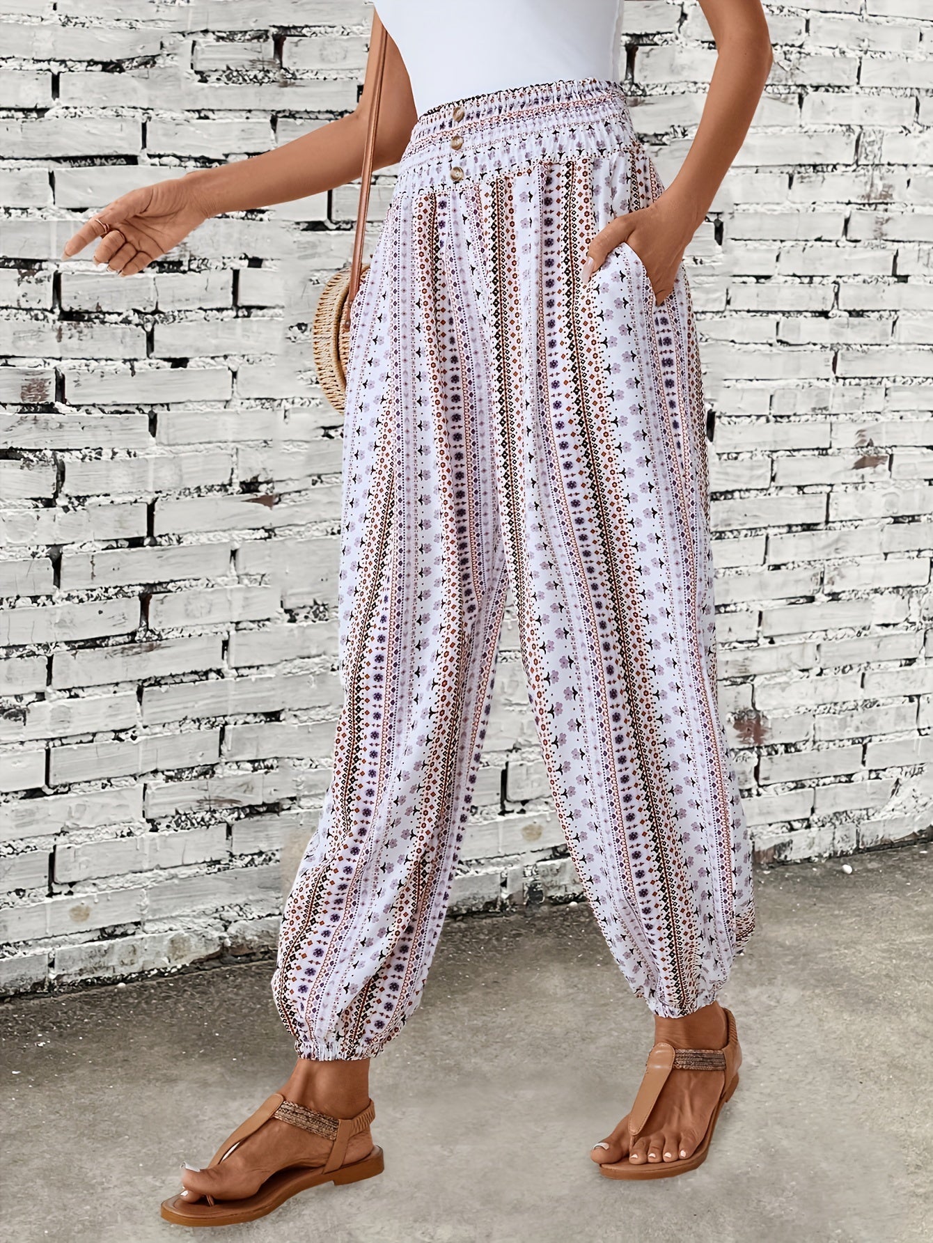 Marit | Etnik Grafik Boho Pantolon