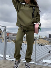 Beau - Rahat Kapüşonlu Sweatshirt & Pantolon Seti