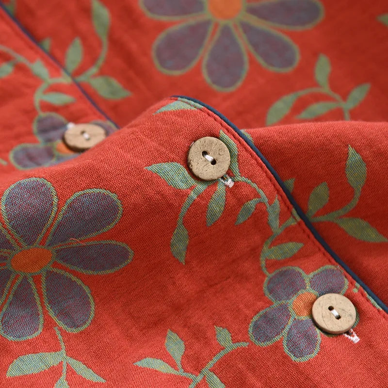 Amelia | Çiçek Desenli Pamuklu Pijama Seti