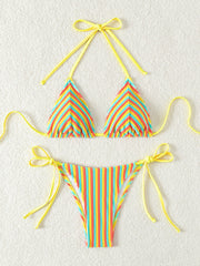 Havlu Kumaş Askılı Kravat Bikini