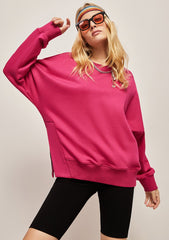 Yuvarlak Yaka Şeker Renkli Sweatshirt