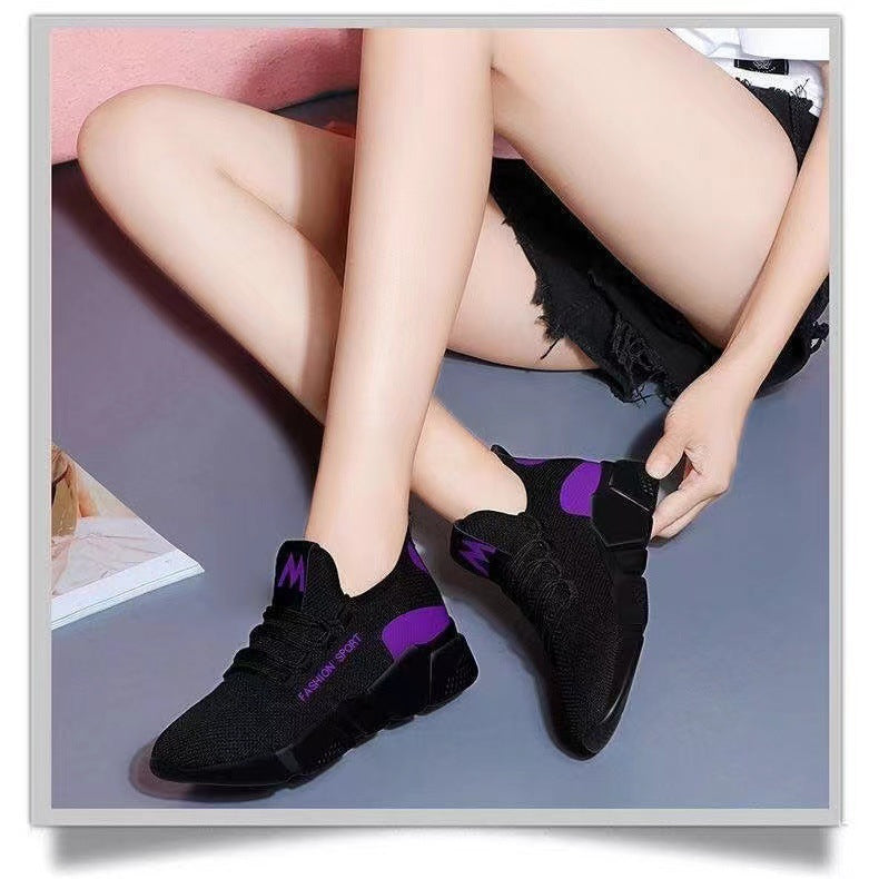 Kadın Kumaş Kaydırma Düşük Topuklu Pompa Günlük Yumuşak Sneakerlar