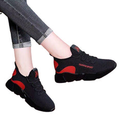 Kadın Kumaş Kaydırma Düşük Topuklu Pompa Günlük Yumuşak Sneakerlar