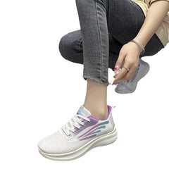 Kadınların Trendy File Yüzey Yumuşak Taban Uçan Spor Ayakkabıları