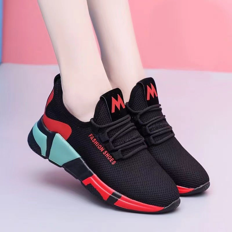 Kadın Kumaş Kaydırma Düşük Topuklu Pompa Günlük Yumuşak Sneakerlar