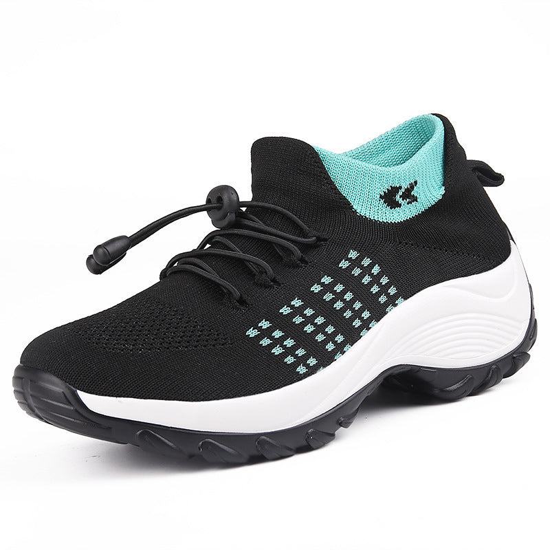 Kadın Çorap Mom Uçan Dokuma Büyük Numara Sneaker