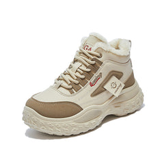 Veet Kış Babası Kore Kadın Artırılmış Sıcak Sneakerlar