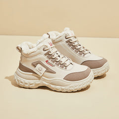 Veet Kış Babası Kore Kadın Artırılmış Sıcak Sneakerlar