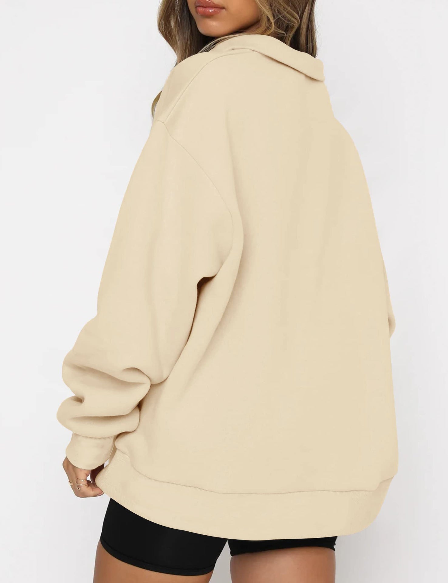 Pullover Loose-fit Fermuarlı Sweatshirt