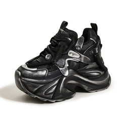 Kadınlar için Baba Sonbahar Retro Yıpranmış Kirli Trend Sneakerlar