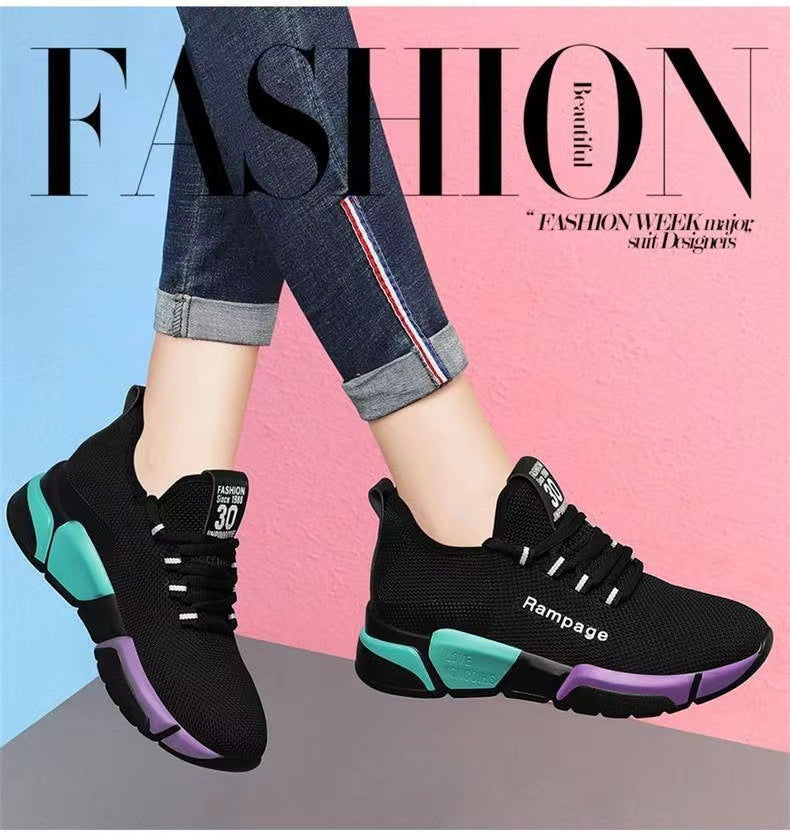 Kadın Kumaş Kaydırma Düşük Topuklu Pompa Günlük Yumuşak Sneakerlar