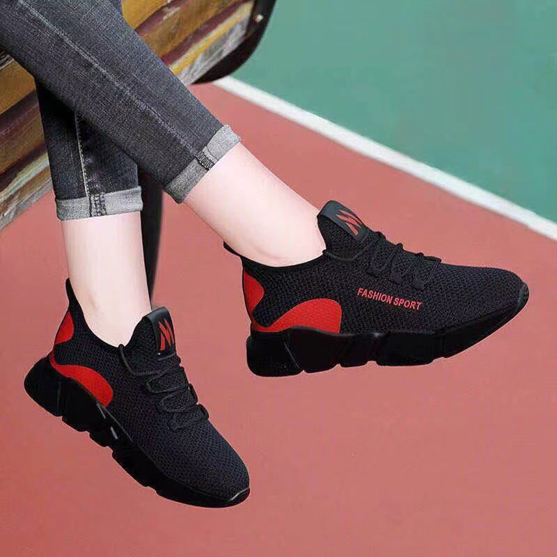 Kadın Kumaş Kaydırma Düşük Topuklu Pompa Günlük Yumuşak Sneakerlar