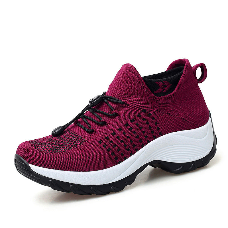 Kadın Çorap Mom Uçan Dokuma Büyük Numara Sneaker
