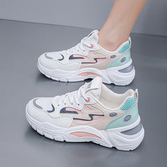 Kadınlar için Bahar Nefes Alabilen Daddy Kore Platform Koşu Sneaker'ları