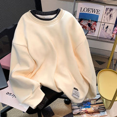 Faux İki Parça Patchwork Polar Sweatshirt