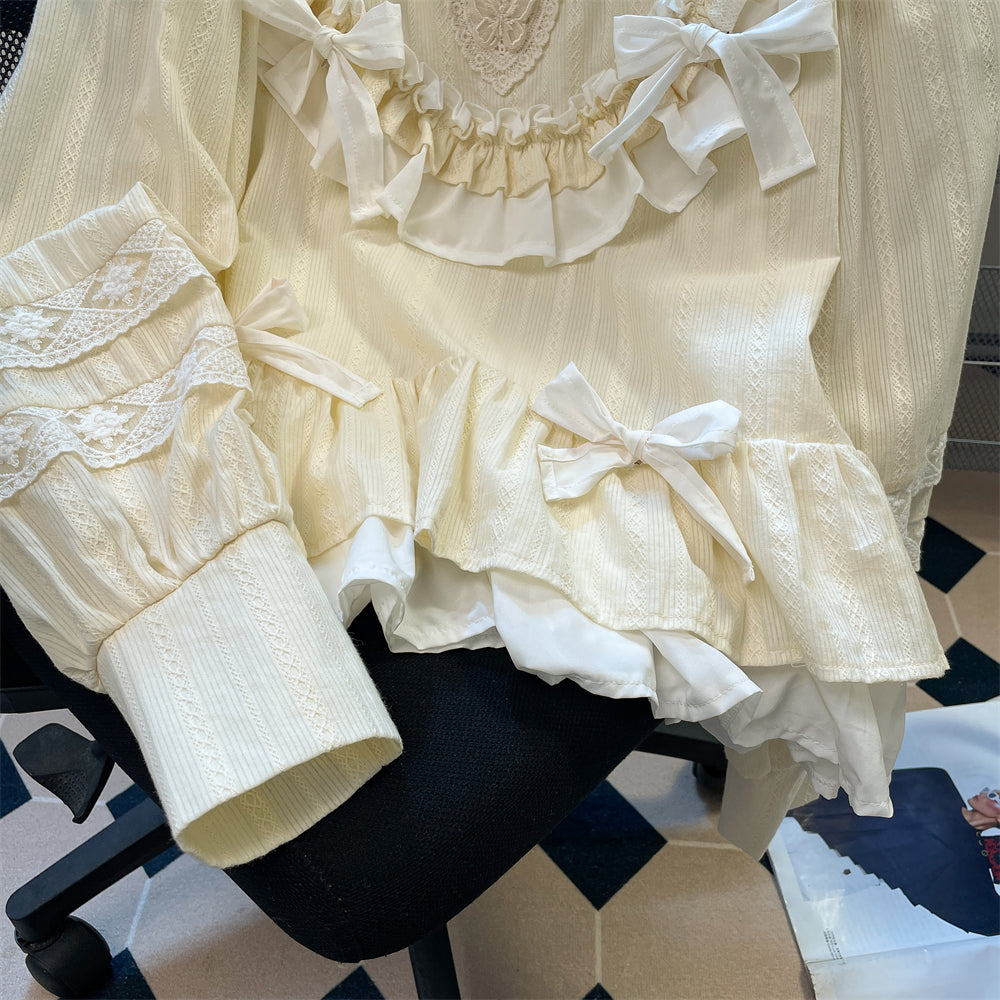 Bebek Yaka Katmanlı Patchwork Gömlek