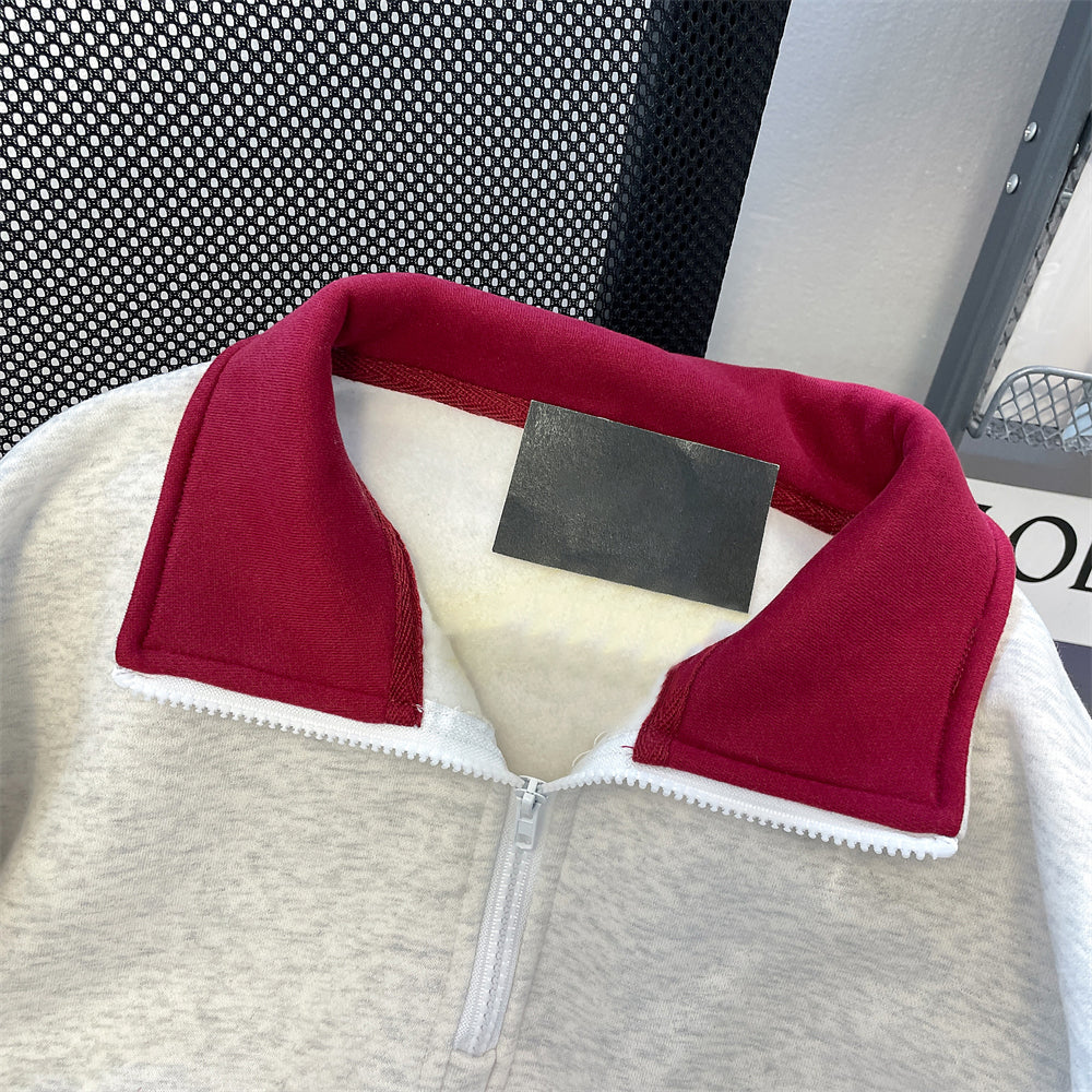 Vintage Harf Nakışlı Polo Üst