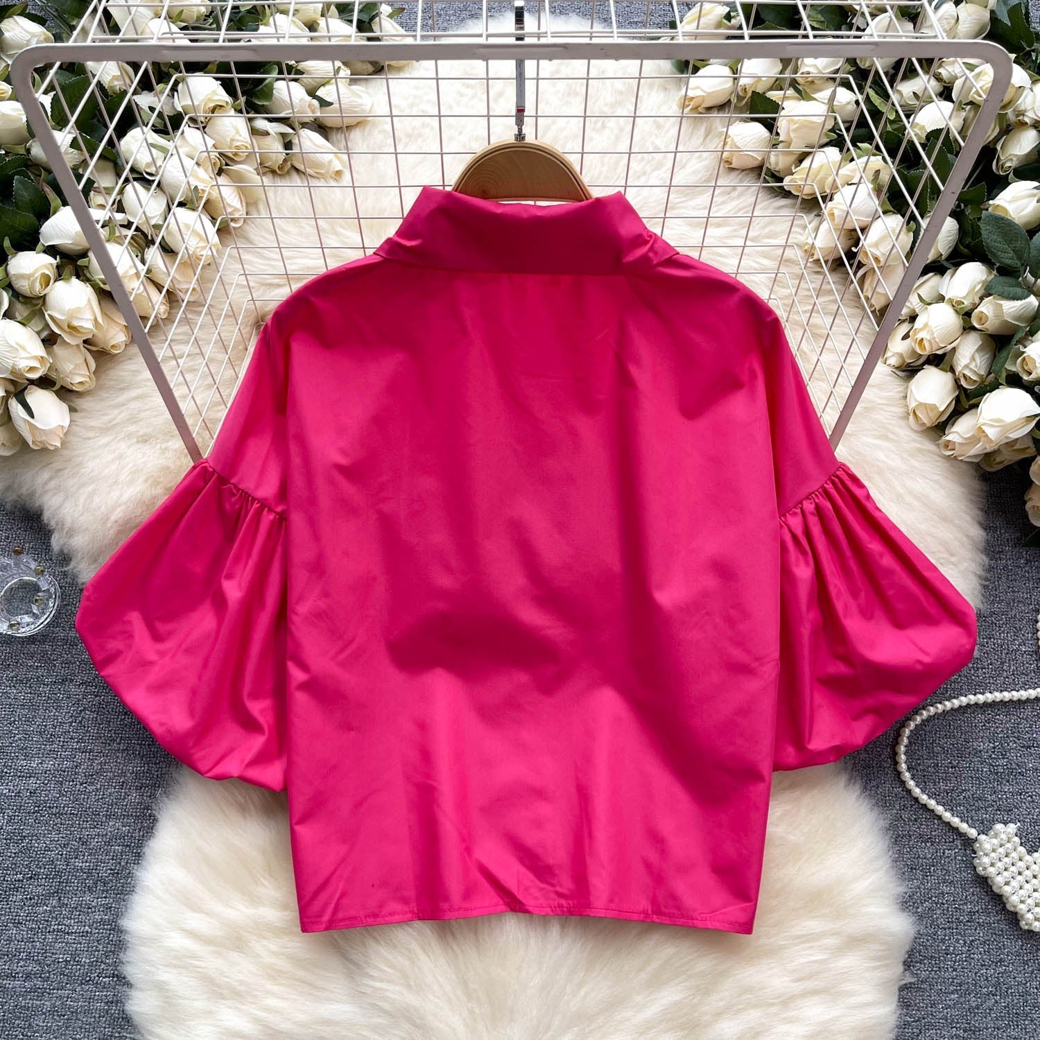Niş Loose-fit Volan Kollu Gömlek
