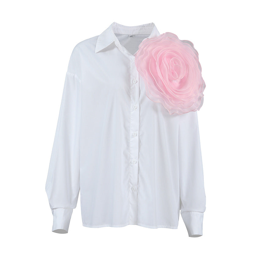 Luxe Button-Up Rahat Uzun Kollu Gömlek