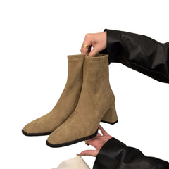 Kadınların Kore Tarzı Küçük Bilek Süet Dr. Martens Polar Botları