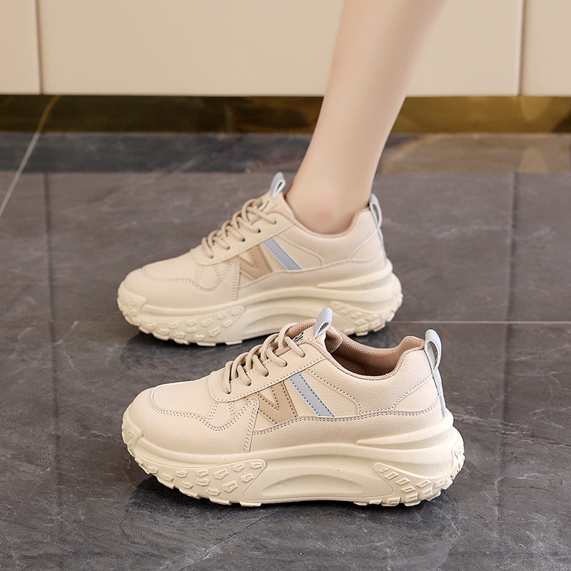 Kadınlar için Sonbahar Kore Tarzı Kalın Platform Spor Sneaker'lar