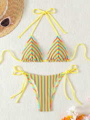 Havlu Kumaş Askılı Kravat Bikini