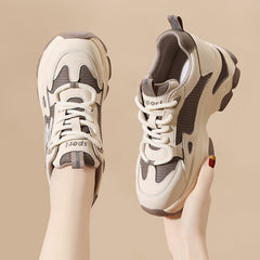Kadın Spor Baba Kalın Taban Yumuşak Yükseltici Sneakerlar