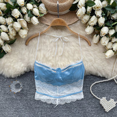 Sweetie Dantel Patchwork Halter Atlet