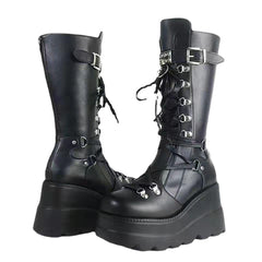 Kadın Martens Kadın Büyük Beden Punk Şık Botlar