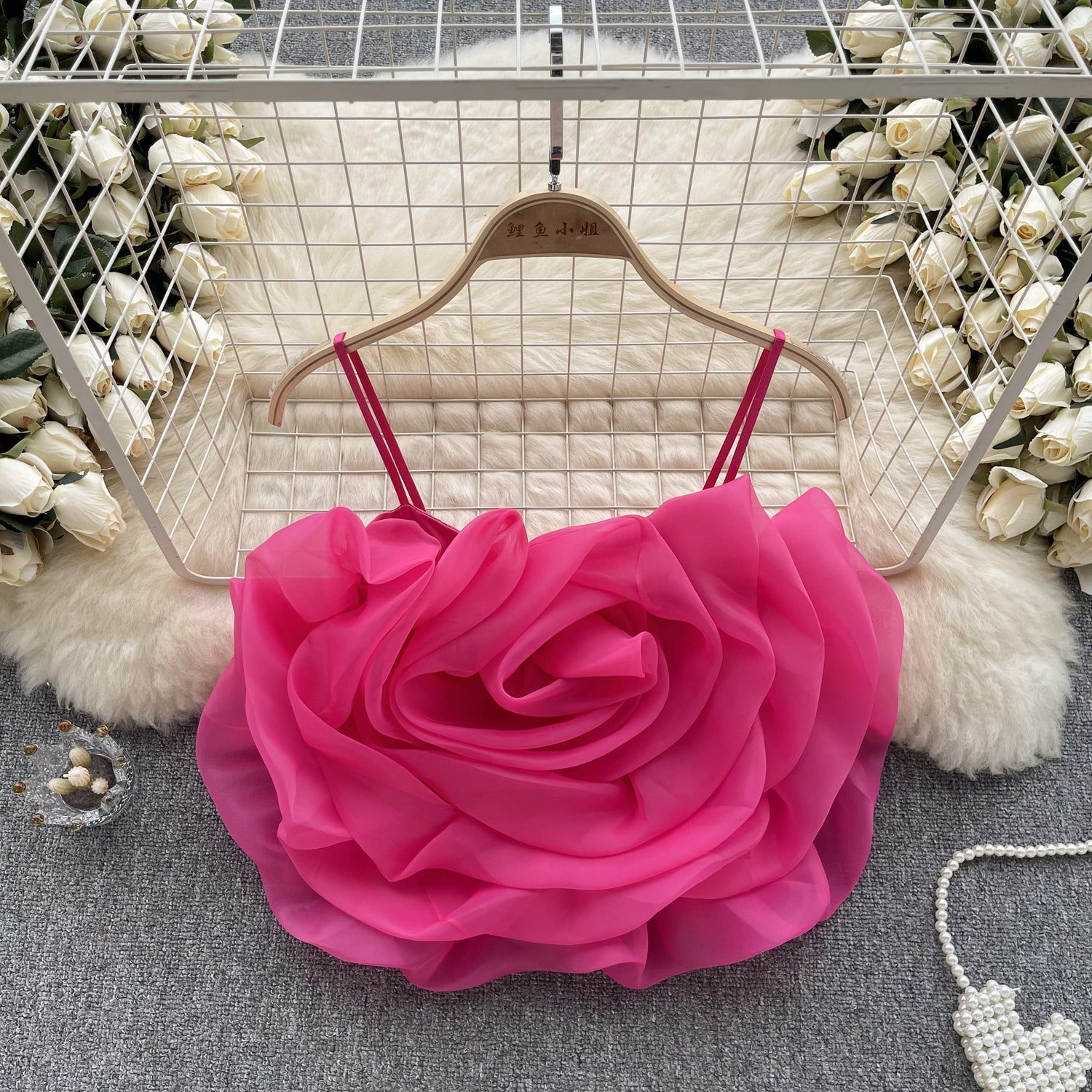 Niche Organza 3D Çiçekli Atlet