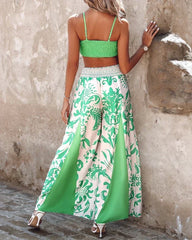 Anneliese | Şık Şekilde Rıhtılmış Crop Top Seti