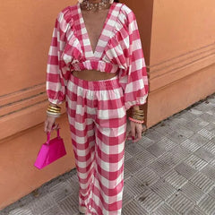 Eva | Rahat kareli moda takım seti